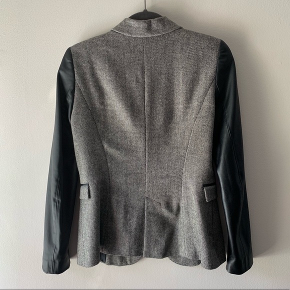 ♟EUC Zara Jacket Blazer Grey Black Sz Small♟ - Picture 2 of 4